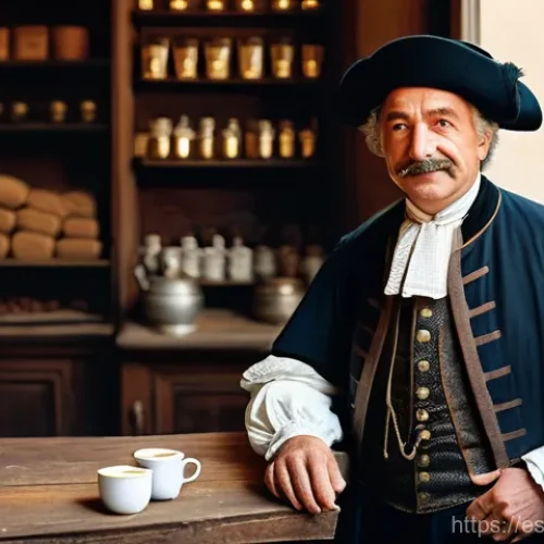 비엔나 커피 기원 - **Prompt: The Genesis of Viennese Coffee**
    A historically inspired scene set in late 17th-centur...
