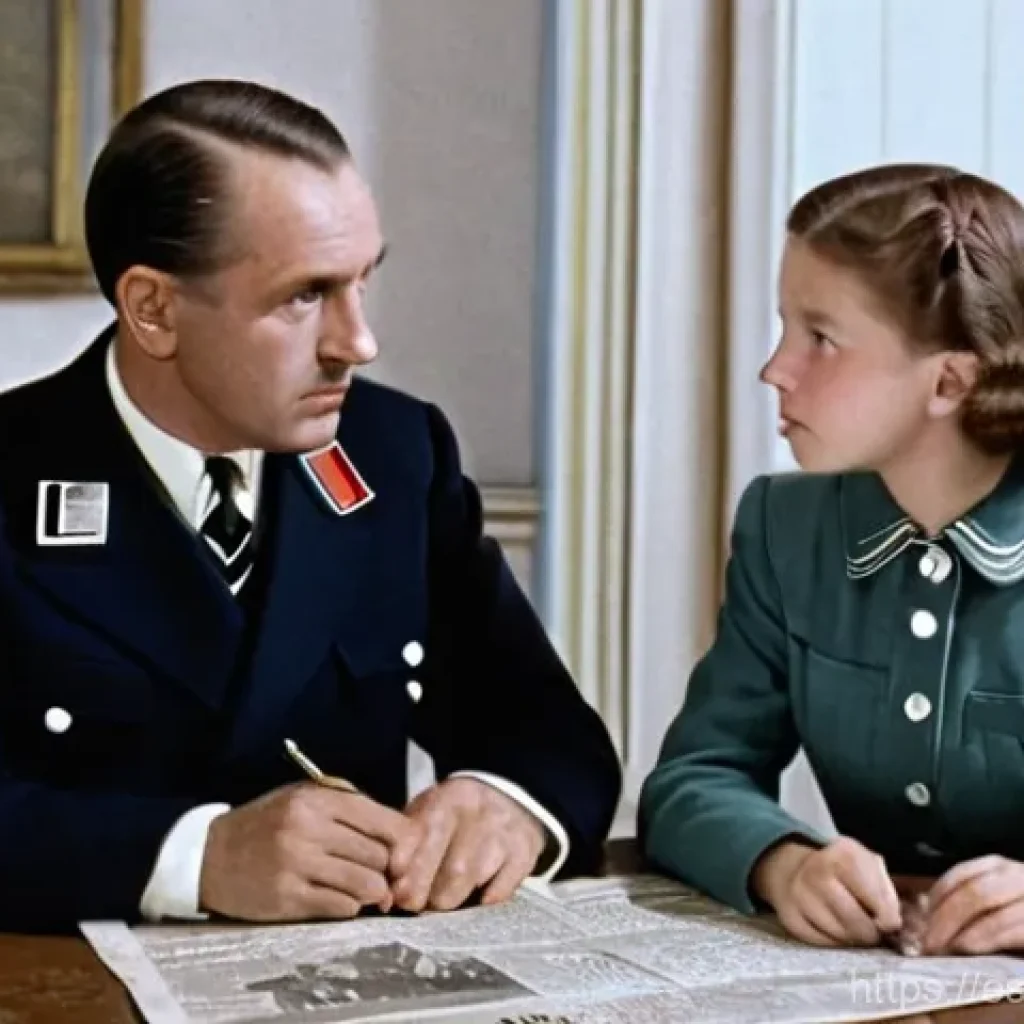 제2차 세계대전과 오스트리아 - A young Austrian family – a mother, father, and their school-aged child (wearing age-appropriate clo...