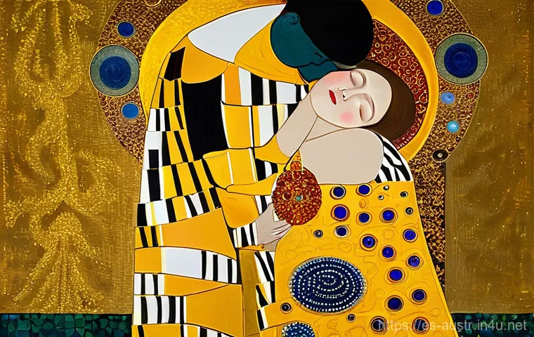 구스타프 클림트 대표작 분석 - **Prompt:** "A captivating artwork in the style of Gustav Klimt's 'Golden Period,' depicting a man a...