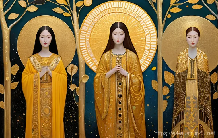 구스타프 클림트 대표작 분석 - **Prompt:** "A powerful and enigmatic portrait of a woman, inspired by Gustav Klimt's iconic 'Portra...