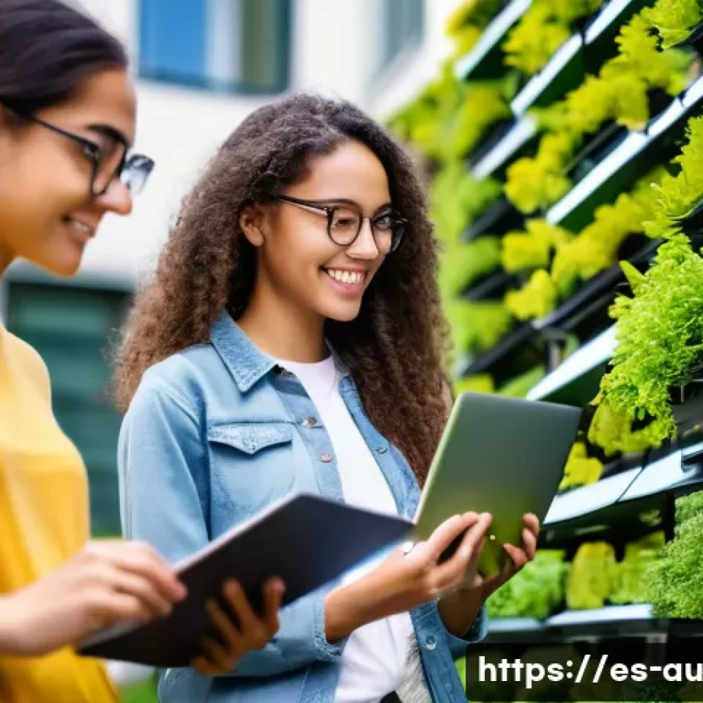 오스트리아 대학 유학 정보 - A vibrant university campus scene in Vienna, Austria, showcasing diverse international students enga...