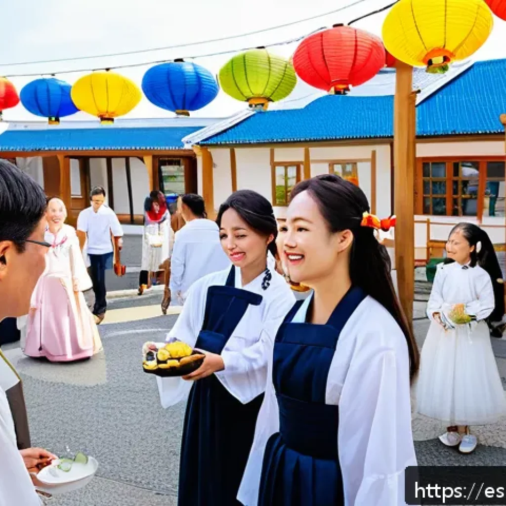 오스트리아에서 한인 커뮤니티 - A vibrant cultural festival scene in Vienna featuring a diverse crowd of Austrian and Korean people ...